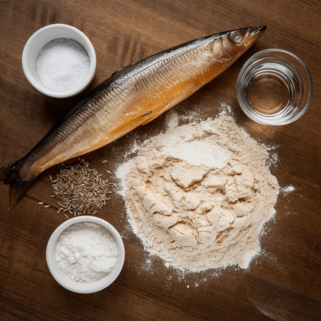 Traditional Matjesbrötchen Sandwich with Pickled Herring and Fresh Toppings