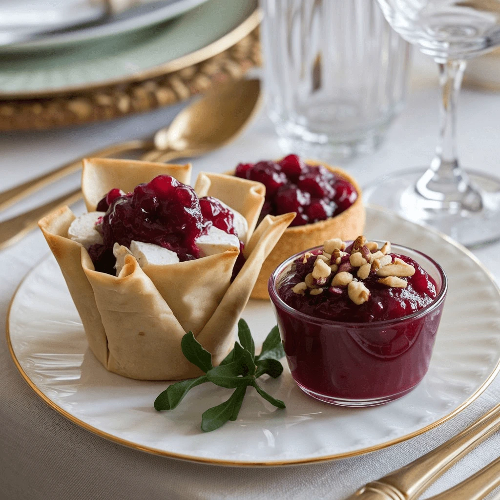 Cranberry Phyllo Dough Cups with Goat Cheese – Perfect for Thanksgiving