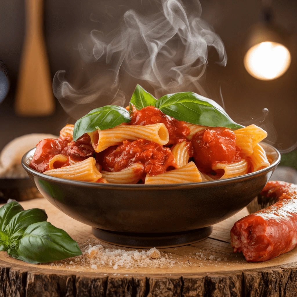 Delicious Ditalini Pasta in Tomato Sauce with Fresh Herbs