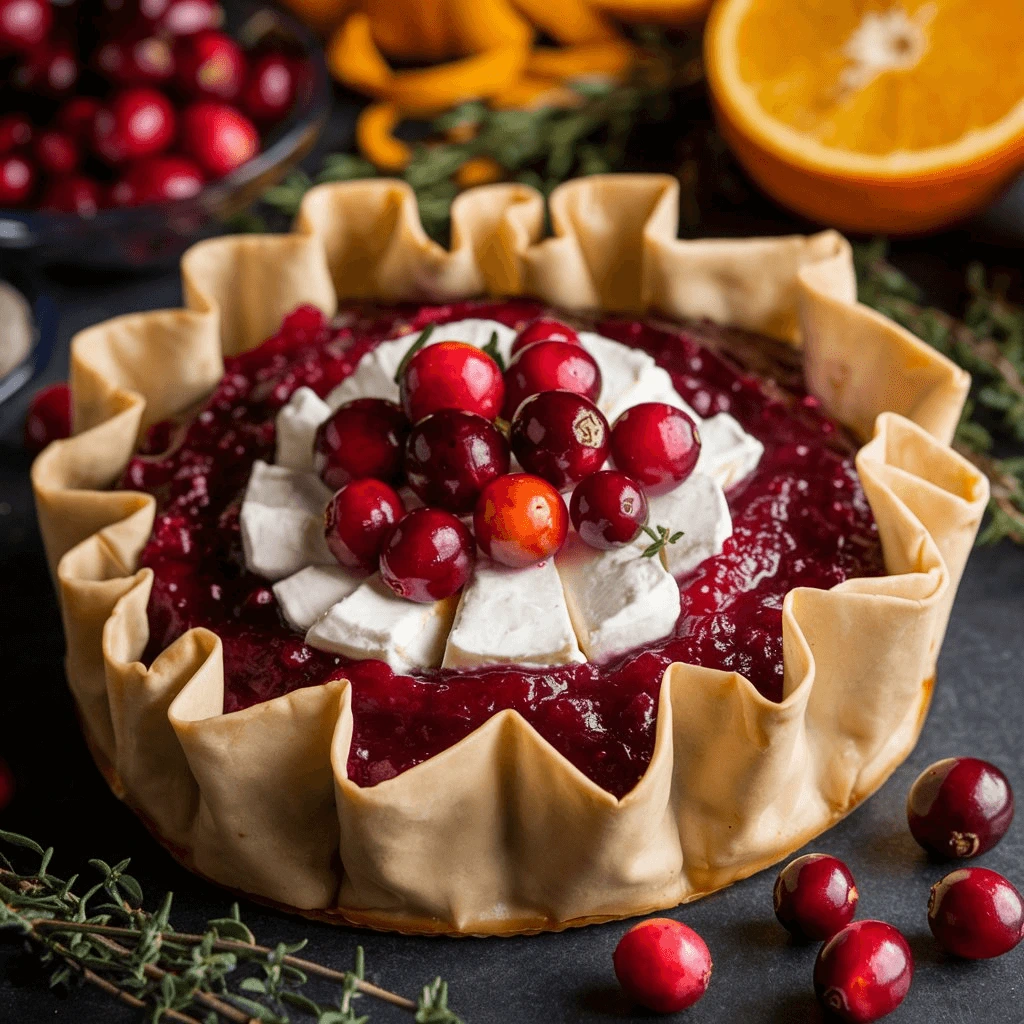 Cranberry Phyllo Cups with Goat Cheese for Thanksgiving