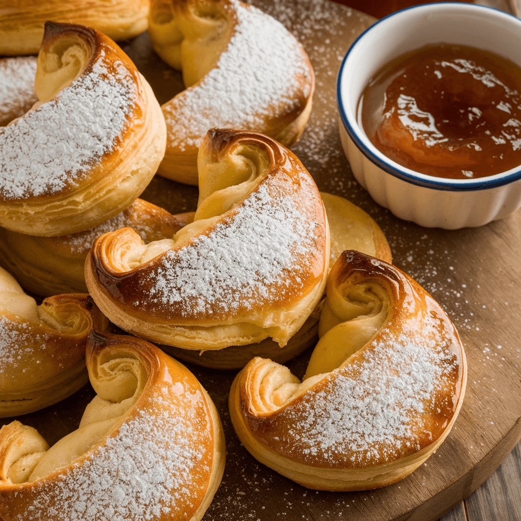 Homemade Swiss Gipfeli Pastries Fresh from the Oven