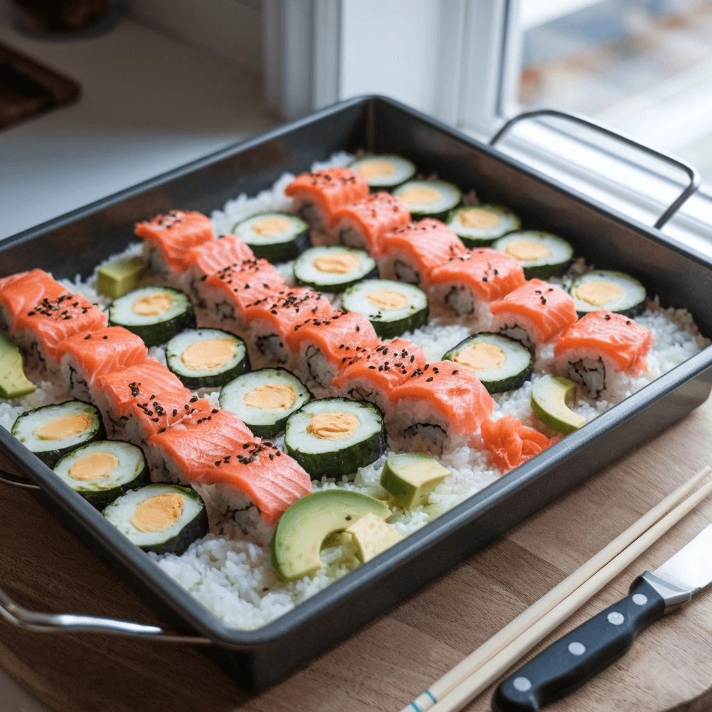 Delicious Sushi Bake Made with Fresh Ingredients